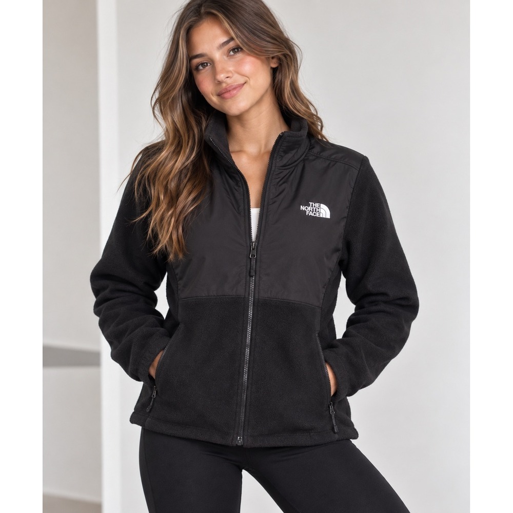 The North Face Denali Fleece Jacket Hybrid Nylon Overlay Gorpcore XL Black